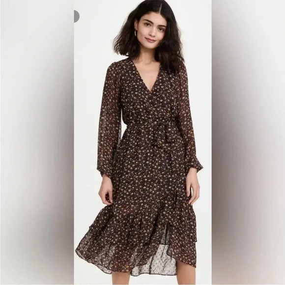 MINKPINK Saidia floral front tie midi dress - Picture 1 of 10